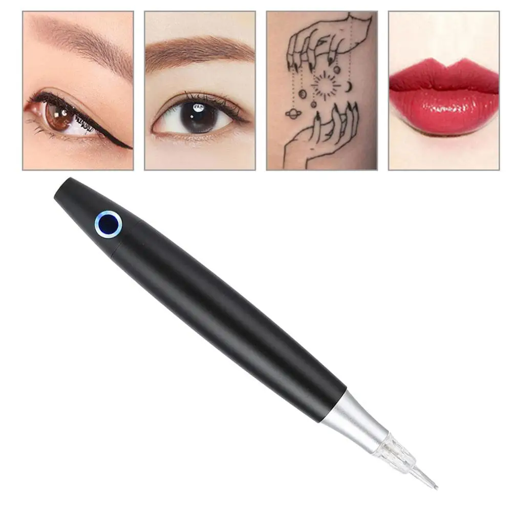 

35000 RPM Tattoo Makeup Pen Kit Rotary Tattoo Machine Semi Permanent Makeup Pen Motor with Needle Cartridge Connection Line Sets