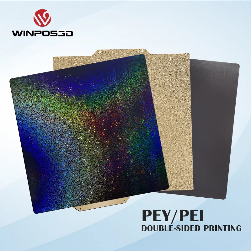 

WINPOS PEI Spring Steel Sheet 150x150mm Double Sided Textured/Smooth PEO PET PEY PEI Build Bed for TEVO Michelangelo 3D Printer