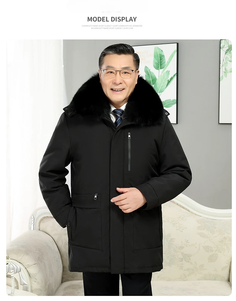 Windbreaker Men's Down Coats And Parkas Winter Jacket Man White Goose Down Jacket Puffer Jackets Padding Detachable Inner HXY196