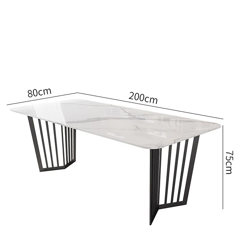 Marble Storage Dining Table Rectangle Living Room Accessories Stand Dining Table Gold Legs Coffee Juegos De Comedor Furnitures