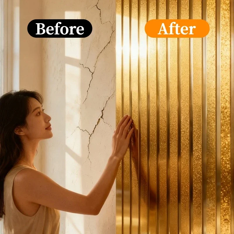 Modern 3D Stripe Self-Stick Wallpaper Geometric Peel and Stick for Renters Apartment Living Room Quick Makeover Removable