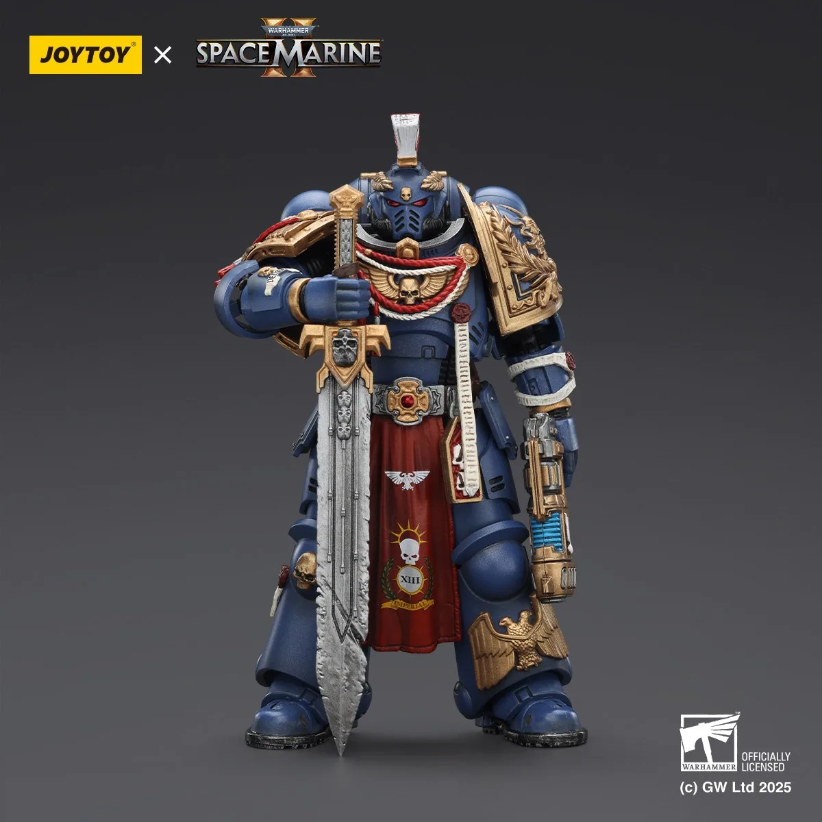 【Accesorios】Figuras de acción Joytoy Warhammer 1/18 Ultramarines Relic Primus Armour con pistola de plasma y espada de combate, modelo de juguete