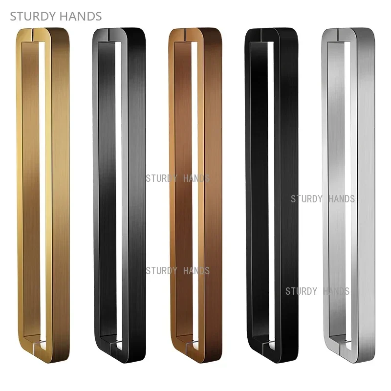 

1 шт. квадратная трубка из нержавеющей стали, дверная ручка, стеклянная раздвижная дверь, не оставляющая отпечатков пальцев, душевая комната, Противоударная ручка