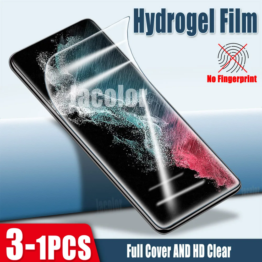 Front 1-3PCS Screen Protector Hydrogel Film For Samsung Galaxy S22 S20 S21 FE Ultra Plus 5G Gel Protective Cover S 20 21 22 22FE