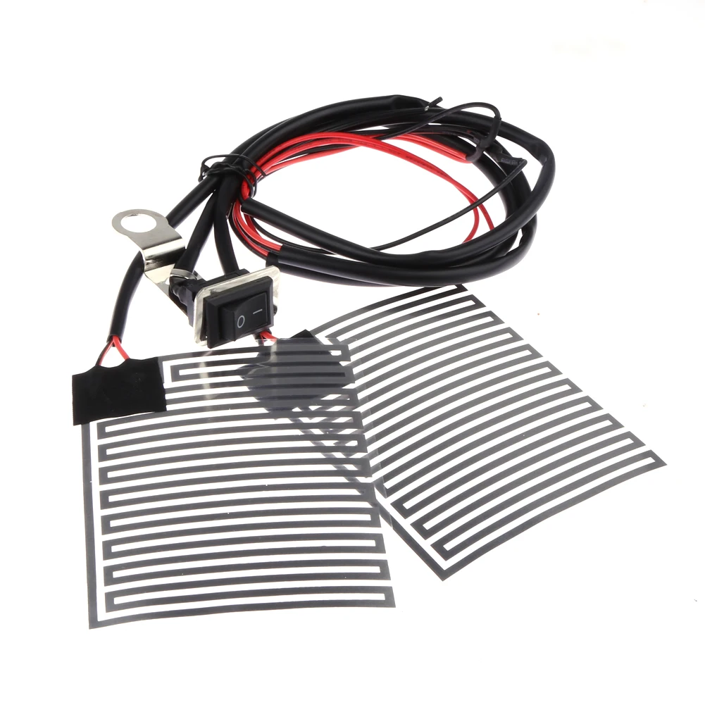 Universal Heated Grips Pads 12V Motorcycle Electric Heating Handle Kit Refit Hand Set Handlebar Adhesive Heated Pad