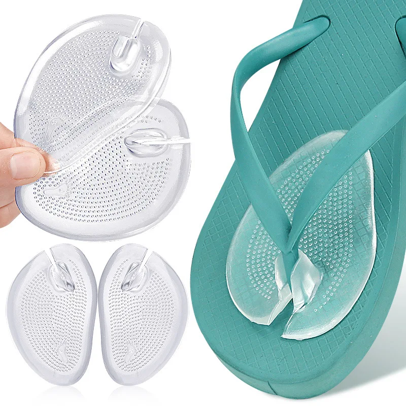 Almofadas de Silicone para a Parte Dianteira do Pé, Almofadas para Chinelos, Almofadas de Massagem para Cuidados com os Pés, Amortecimento Antiderrapante