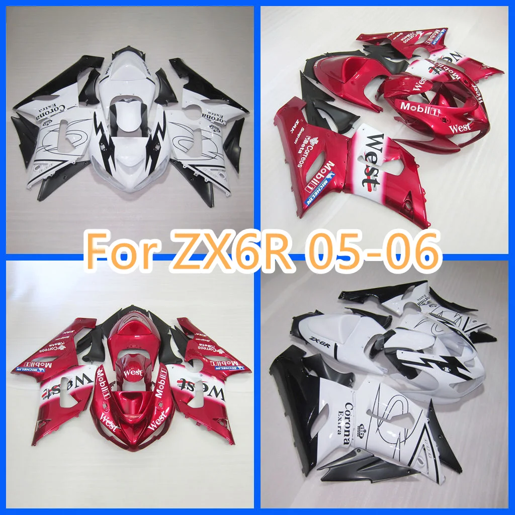 

Customize for Kawasaki Injection Mold ZX-6R 05 06 2005 2006 ZX6R Bodywork Fairings Set Road Racing Body Repair Aftermarket Parts