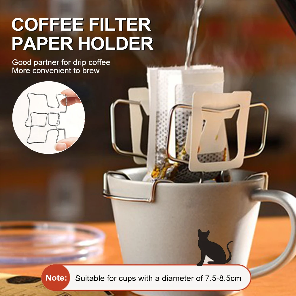 Portable Reusable Coffee Filter Holder Coffeeware Parts Outdoor Tea Filters Dripper Baskets Coffee Ear Drip Filter Paper Bag