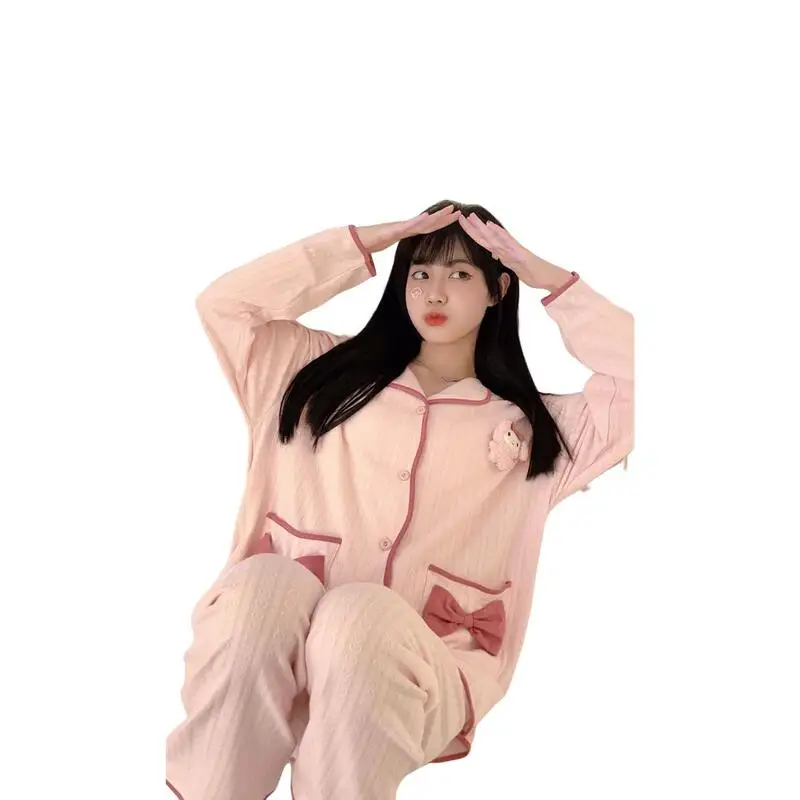 

Sanrios My Melody Pajamas Cute Creative Long Sleeve Home Clothes Girls New Holiday Gifts Hot Sale Loose Thickened Cartoon Suit