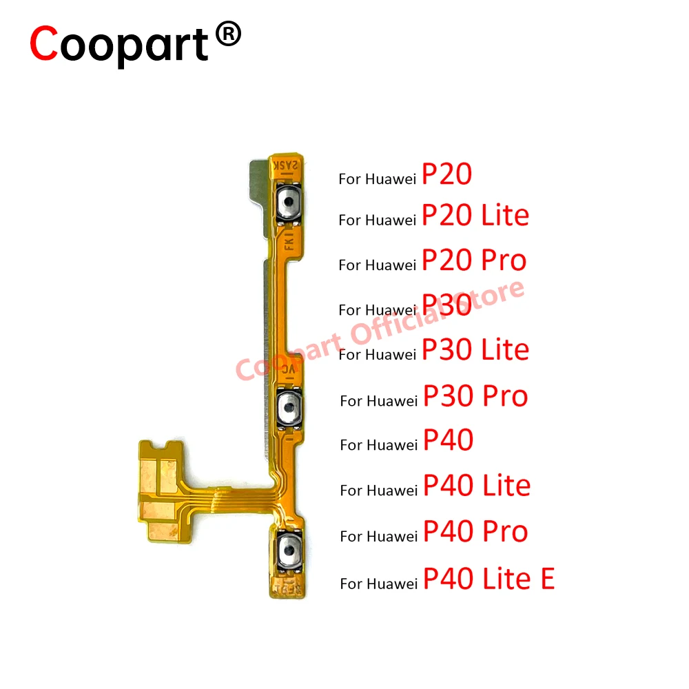 For Huawei P10 P20 P30 P40 Lite E 5G Pro Plus New Power On Off Volume Side Button Key Flex Cable