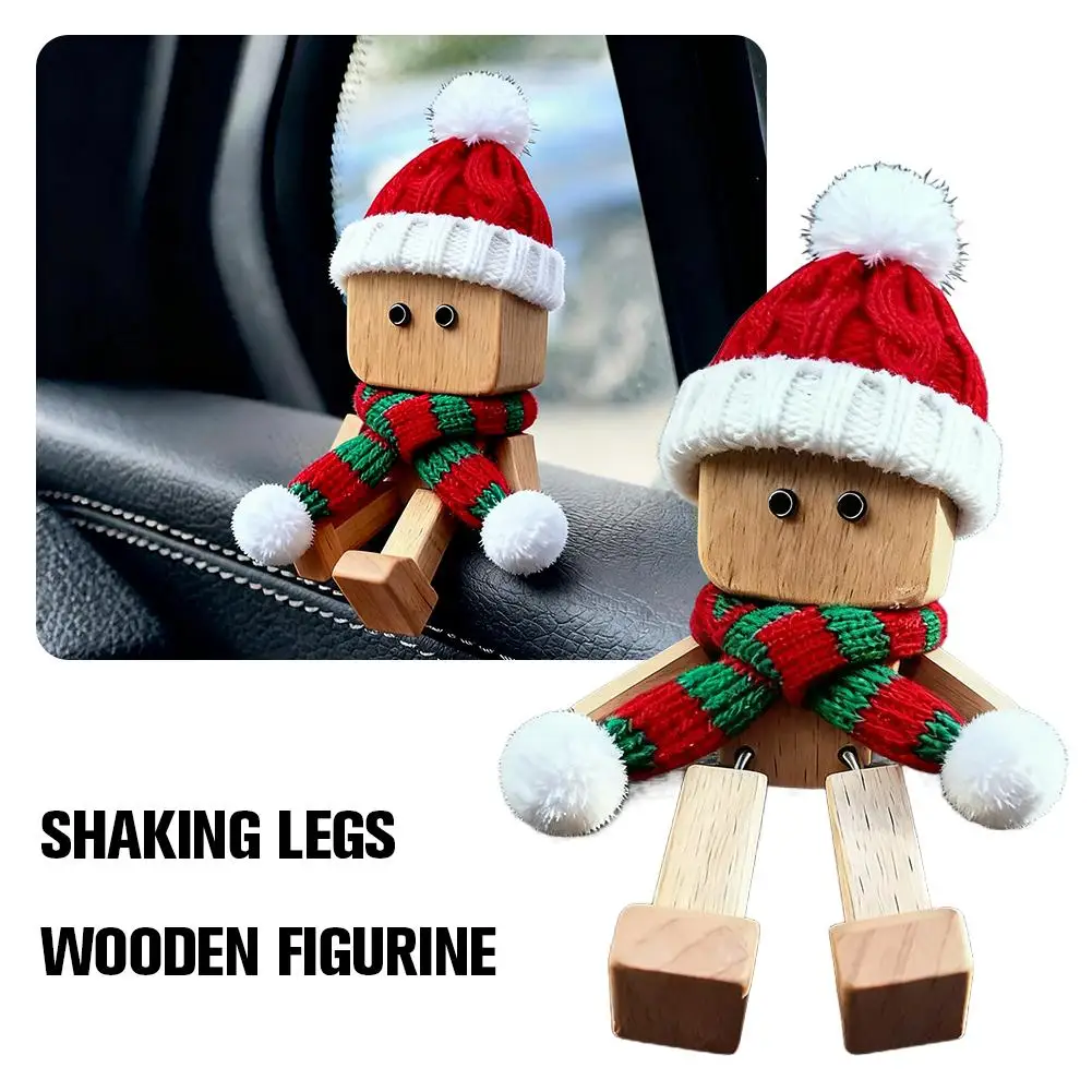 NEW Shaking Wooden For Man Gift It Comes With Vivid Expression Accessories, Desktop, Bookshelf, Car Decorations Christmas G W9A5