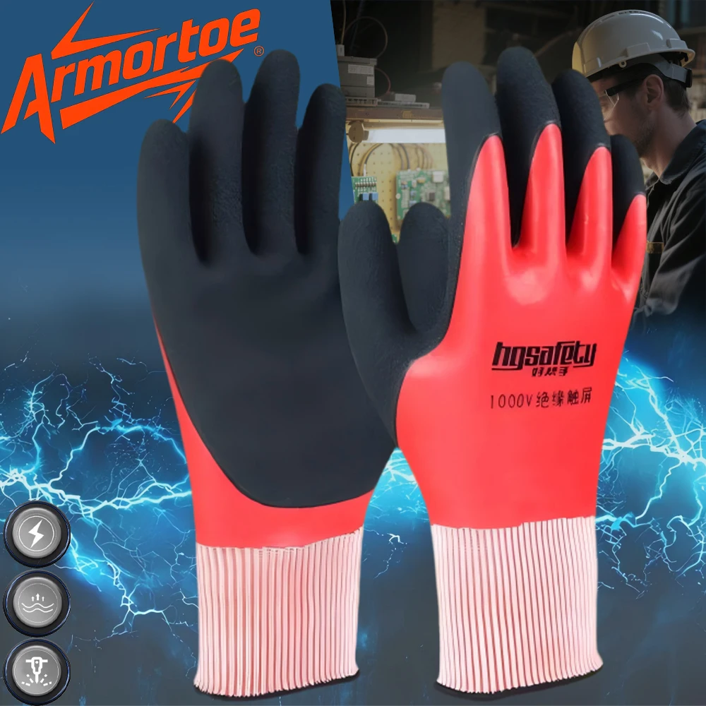 

ArmorToe 1000V Ultra Thin Insulated Gloves Shockproof Live Work Electrician Safety #ArmorToe8023