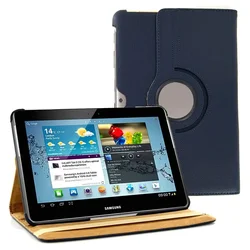 Cover Case For Samsung Galaxy Tab 2 10.1 GT-P5100 P5110 P7500 P7510 360 Degree Rotating Tablet PU Leather Case Tab2 10.1 Glass