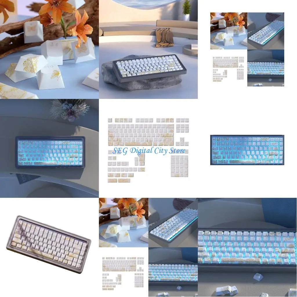 

U75B Perfect Customizable 135Key PBT Keycaps for 61 75 104 108 Keyboards Dye-Sublimation Keycap Good Stability Caps