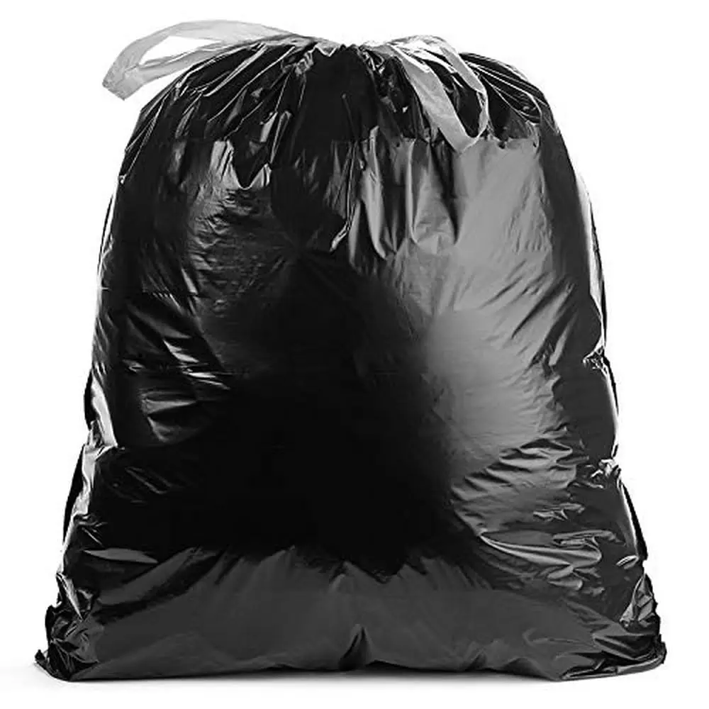 

45-55 Gallon Black Garbage Bags with Drawstrings, Fits Rubbermaid Brute Trash Cans, 40" x 45", Pack of 100 for Commercial Use