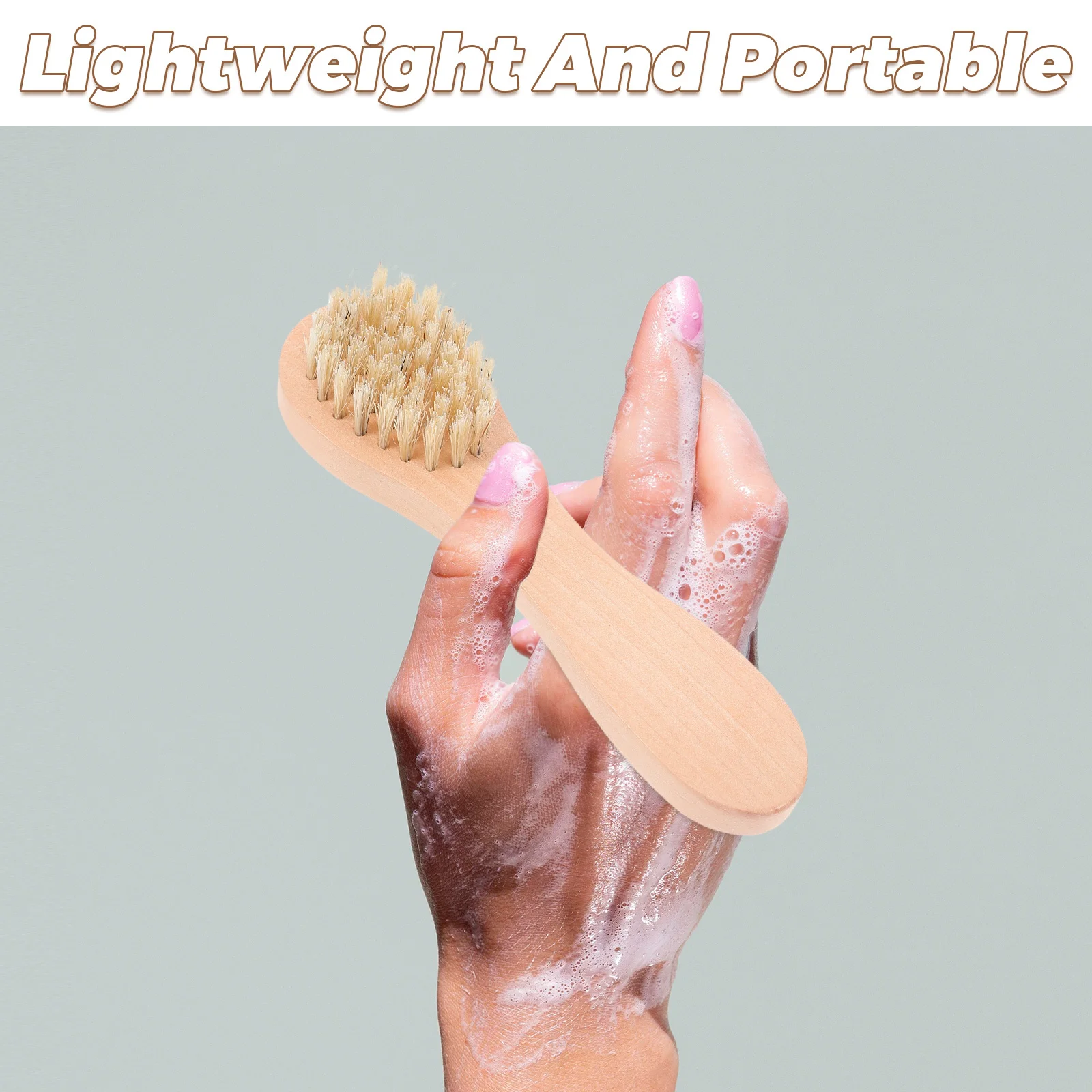 5 stuks draagbare gezichtsreinigingsborstel houtvezelmateriaal diep schone poriën nagelriemen dode huid gezichtswasborstel gezicht scrubber