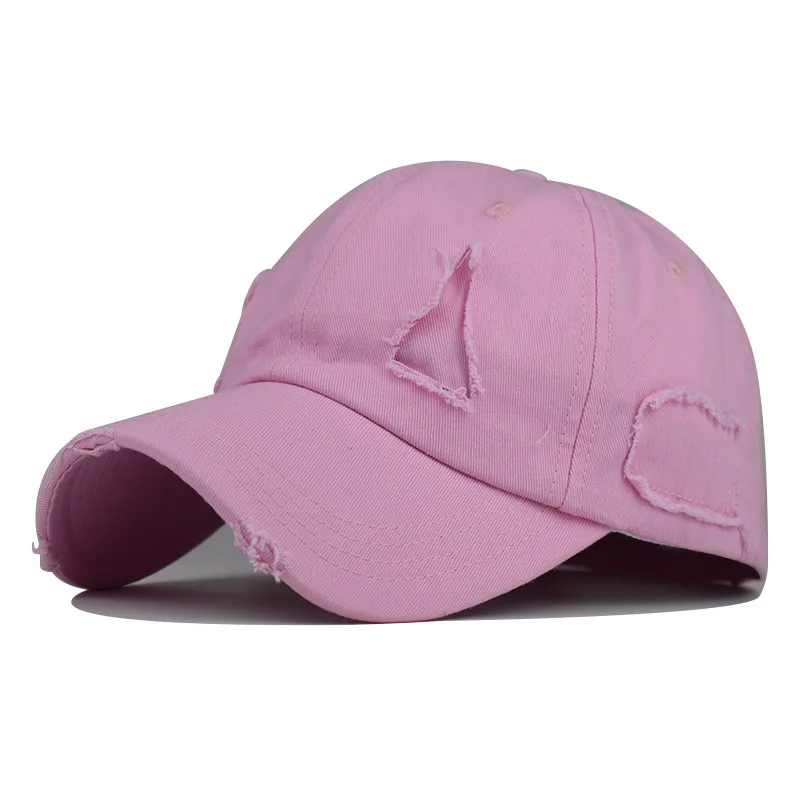 

Washed Hole Baseball Cap New Spring Solid Sunhat Men Women Unisex-Teens Cotton Snapback Caps Fashion Hip Hop Vintage Summer Hat