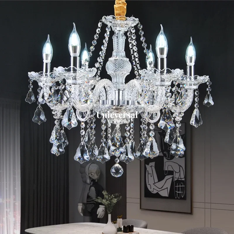 

2025 Modern Crystal Chandelier With Luxurious Luster, K9 High-quality Clear Crystal Lamp, Living Room, Auditorium Decoration Lig