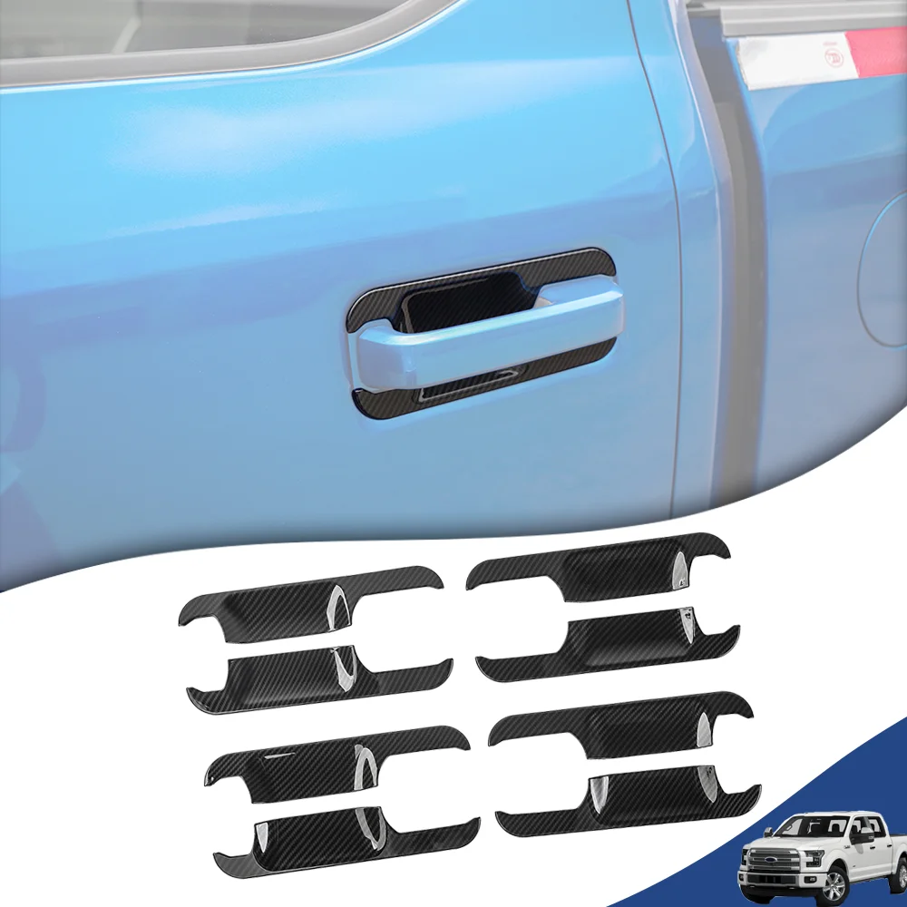 

8PCS Car Outer Door Grab Handle Bowl Decoration Cover for Ford F150 2015 2016 2017 2018 2019 2020 Auto Exterior Accessories ABS