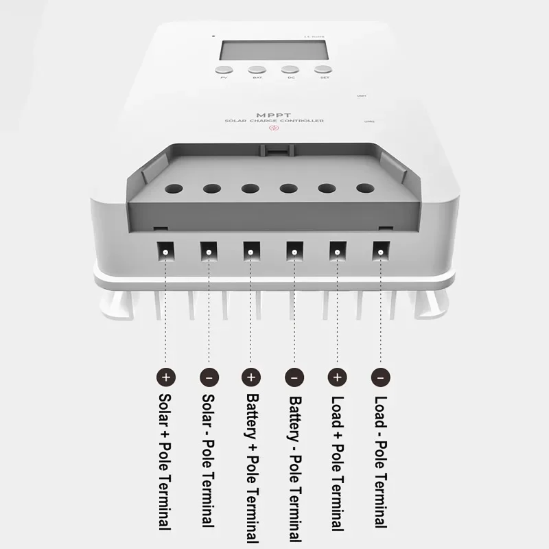 Imagem -05 - Controlador Solar com Dual Usb Carregador Inteligente Doméstico Sistema de Geração de Energia Regulador Fotovoltaico Mppt 30a 40a 60a