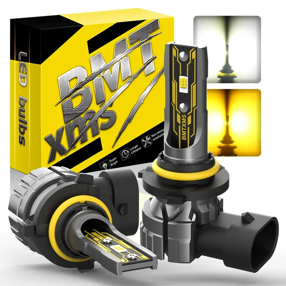 

BMTxms 2X 12000Lm CANBUS H8 H11 LED Yellow White H16JP 9005 HB3 9006 HB4 H10 Led Fog Lights Daytime Running Bulb Car Diode Lamp