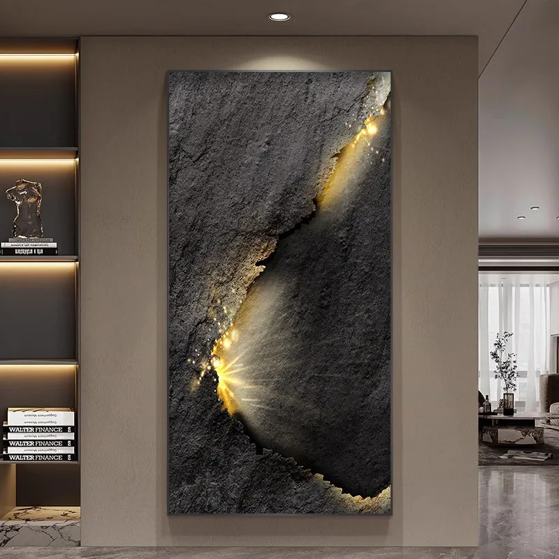 Modern Light Luxury stract Art Entrance Decorative Painting High Aesthetic Mural for Living Room Corridor Entry Door