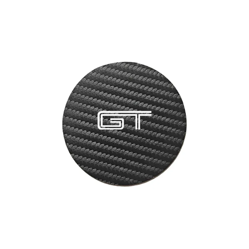 Car Interior Carbon Fiber Pu Leather Water Cup Pad For Ford Mustang SHELBY COBRA II MACH E Mustang 50 YEARS GT 4X4 Accessories