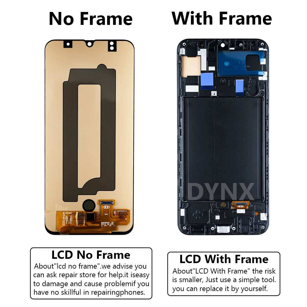 A30 A305F A305F/DS Display Screen, for Samsung Galaxy A30 LCD Display Touch Screen Digitizer Assembly with Frame Replacement