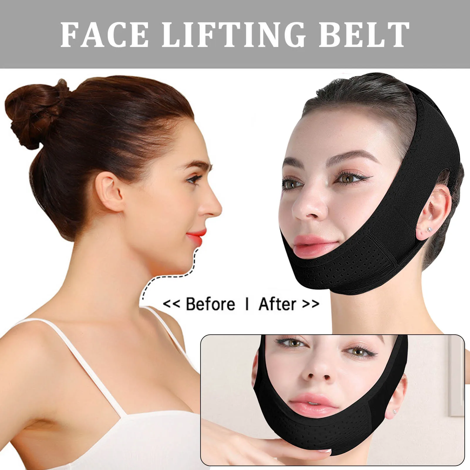 Facial V-Shaped Up Lift Belt Anti-wrinkle Face Slimmer Facial Strap Gift for Women Wife Girlfriend