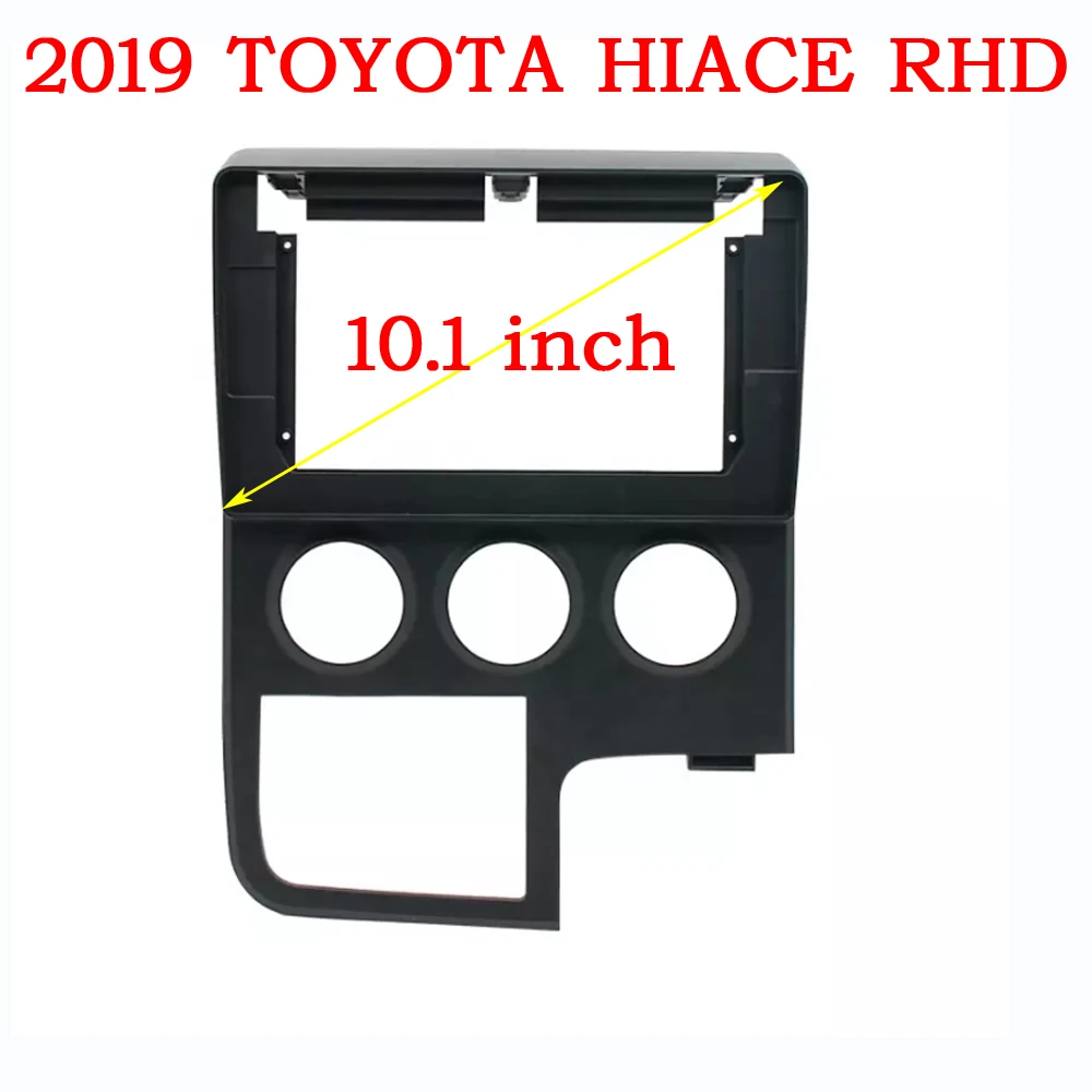 Car Accessoires 2 Din 10.1 Inch Radio Facia DVD GPS MP5 Panel Frame for Toyota Hiace RHD 2019+ Dashboard Mount Kit