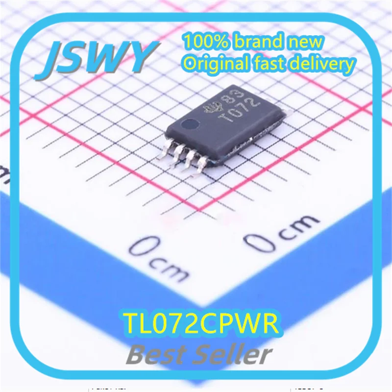 (10/50 Pcs) TL072CPWR Operational Amplifier Chip Silkscreen T072 TSSOP8 OEM Bulk Stock for Electronic Projects