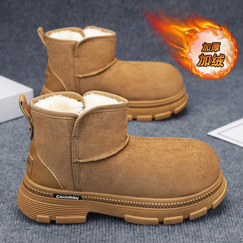 Ankle Boots Height Increasing Cotton-padded Shoes Shoes for Men Return To The Ancients Wear-resistant Non-Slip Loafers All-match