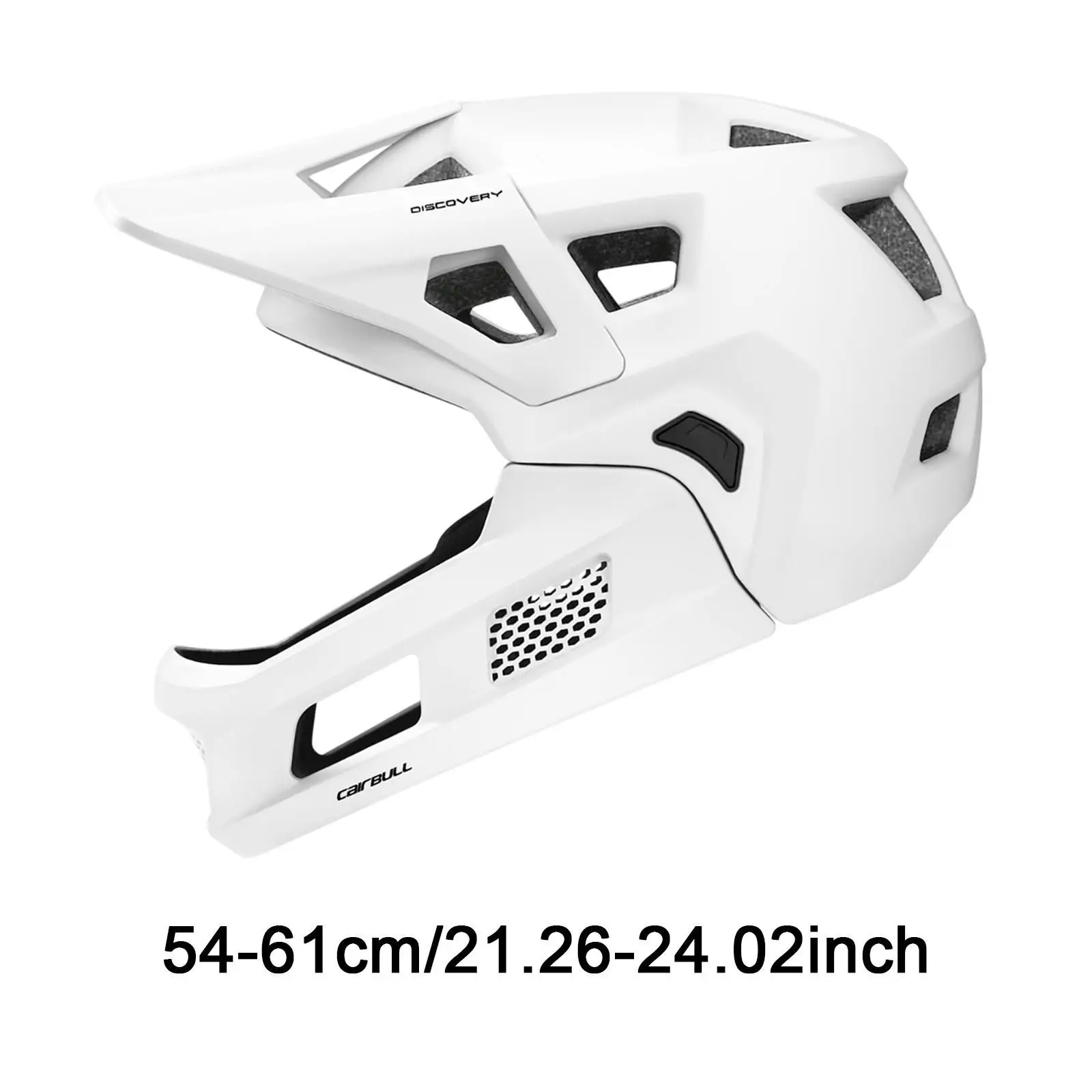 Capacete de bicicleta para mountain bike com protetor de queixo removível e design facial completo