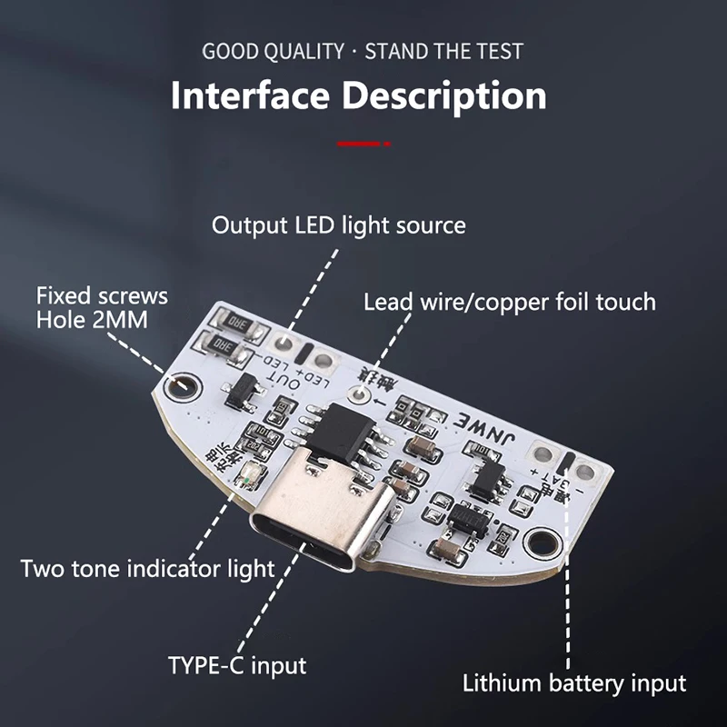 Type-C TTable Lamp Circuit Board USB Charging Three Gear Stepless Dimming Led Touch Small Night Lamp Control Module