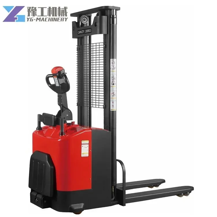 

YG Full Electric Stacker Walkie Stacker Electric Pallet Forklift Hydraulic Electric Stacker Forklift Heli