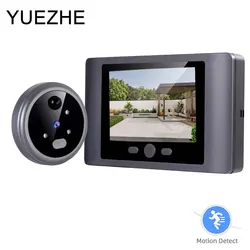 Yuezhe Smart Home Peephole doorbell Camera PIR Motion Detection 2.8 inch Always on Screen 4 Ringtone Type C Door Bell wireless