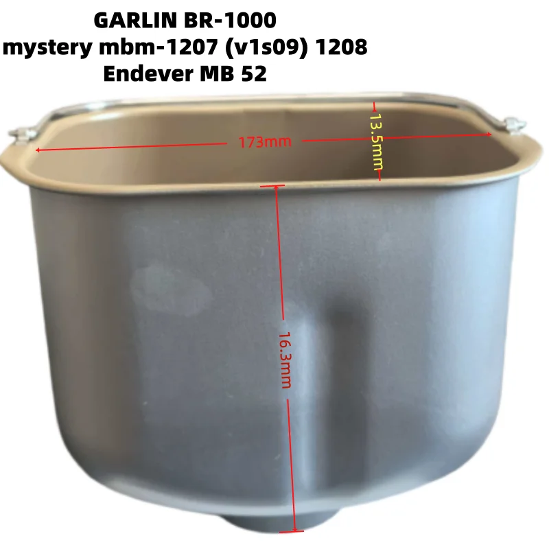 

Bread bucket + (With blade) for GARLIN BR-1000 / mystery mbm-1207 (v1s09) 1208 /Endever MB 52 / MB53 replacement Bread bucket