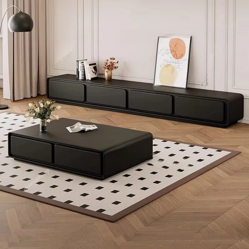 Mid Century Retro Tv Stands Luxury Designer Aesthetic Minimalist Tv Table Drawers Storage Universal Archivadores Home Furniture