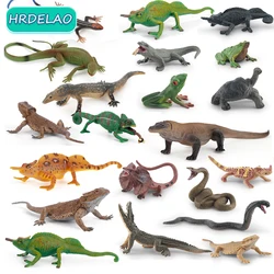 Baby Montessor Simulated Wild Reptiles Forest Lizard Chameleon Animal Model Educational Toy Action Figure For Children Gifts