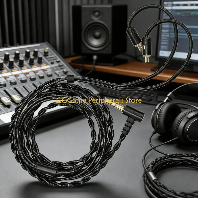 

U55B 1.2m Long Replacement Sound Cable for 0.78mm 2Pin Earphones Utilizing 99.999% OFC for Enhances Sound Performances