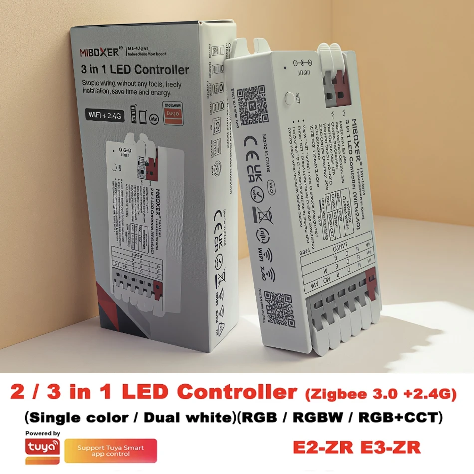 3in1 2in1 LED Controller Zigbee+2.4G E2-ZR E3-ZR WiFi+2.4G E2-WR E3-WR 2.4G RF E3-RF E2-RF for RGB RGBW RGBCCT LED light Strip