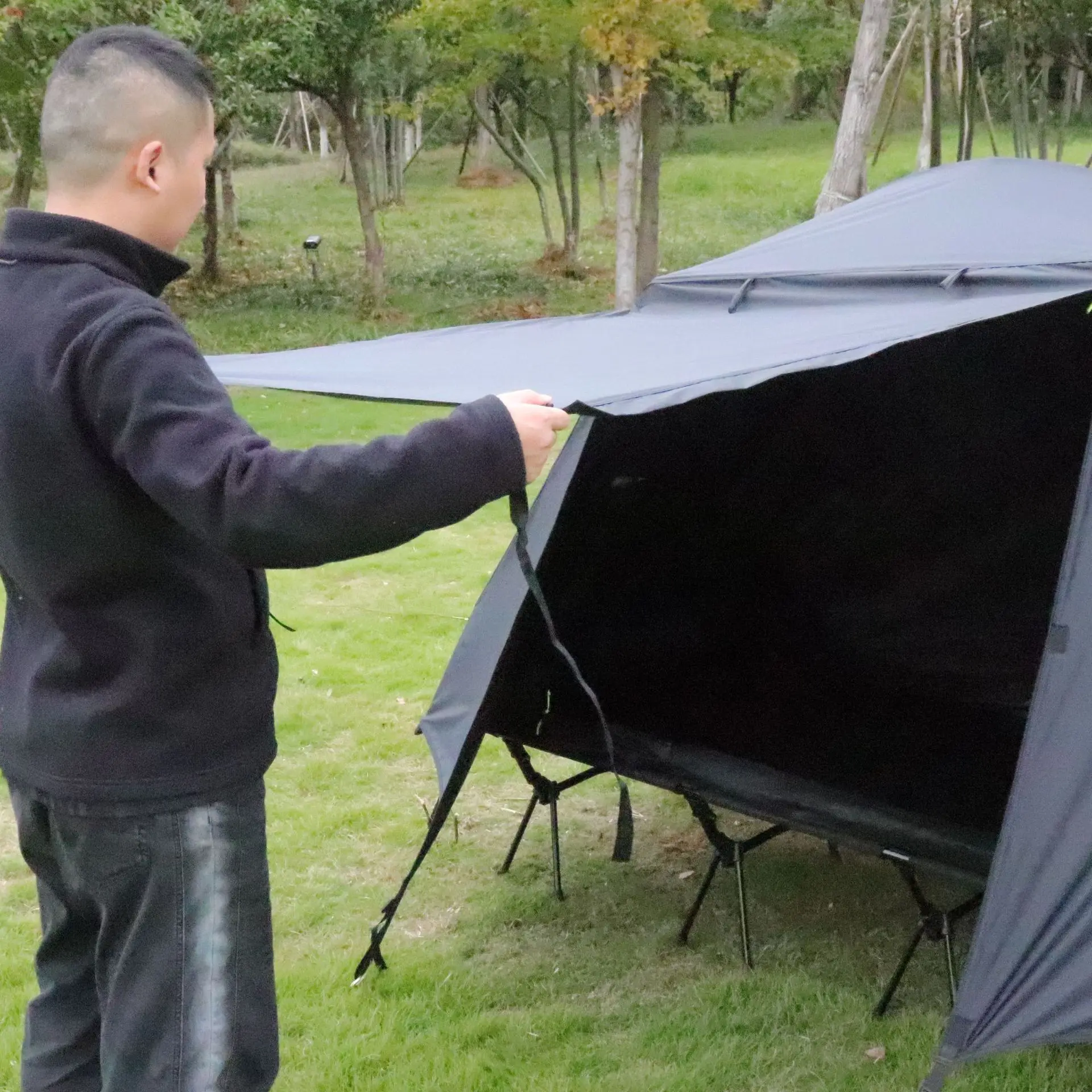2026 Quick Setup Off Ground Camping Bed Tent for All Season Outdoor Fishing Camping Moisture Proof Integrated Shelterpromote sal