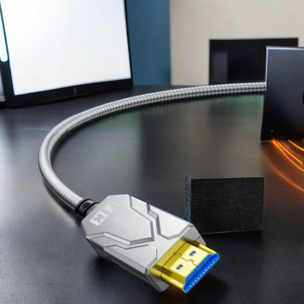Custom 4K@60Hz Ultra High Speed 18.2Gbps 1m 2m 3m 5m 10m HDMI Armor Fiber Optic Cables 2.0V