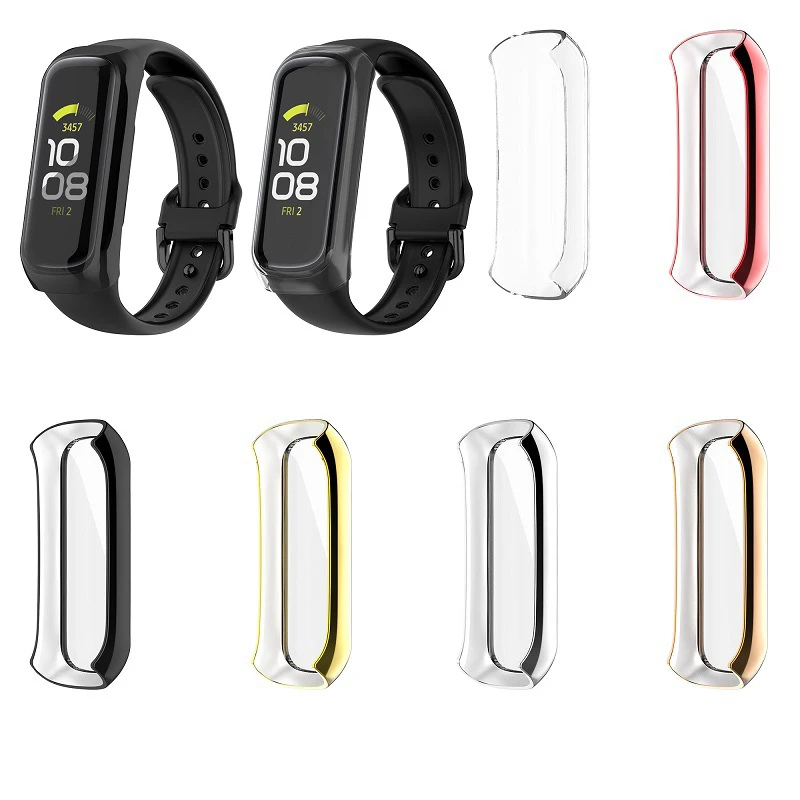 TPU-Hülle für Samsung Galaxy Fit2 Smart Band Full Cover Displays chutz folie mit Reinigung Baumwolle Anti-Scratch-Film Stoßstange