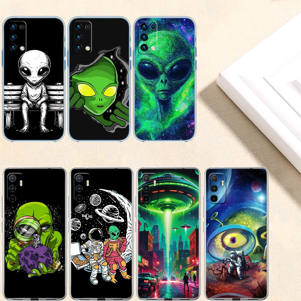 DI3 Alien UFO Handyhülle für Motorola Moto G10 G20 G30 G31 G32 G34 G35 G41 G42 G50 G51 G52 G55 G60 G60S G62 G71 G72 G75
