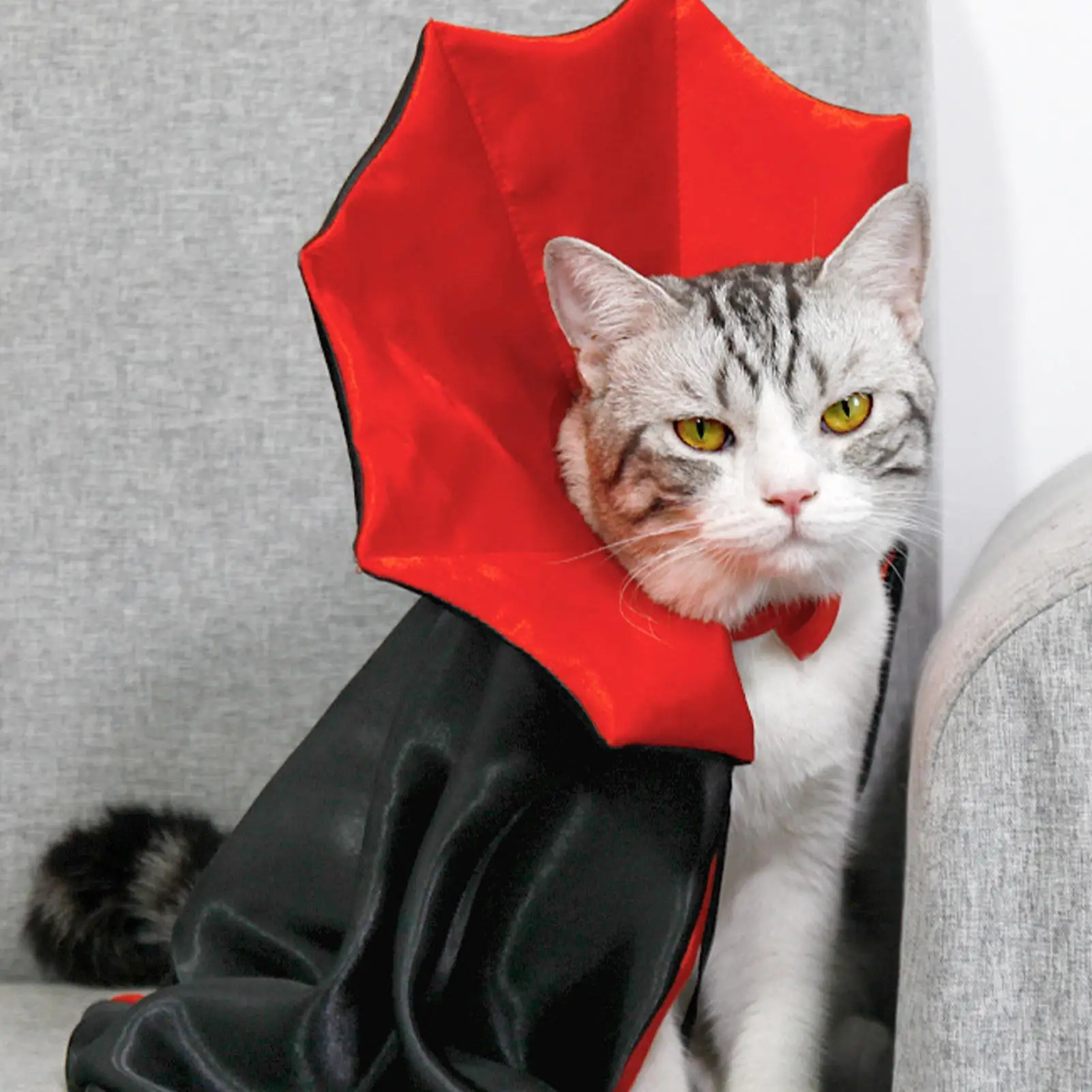 Vampire Cat Costume Lightweight Spooky Adjustable Straps Cloak Dog Halloween Costumes For Makeup Party Stage Performance Party