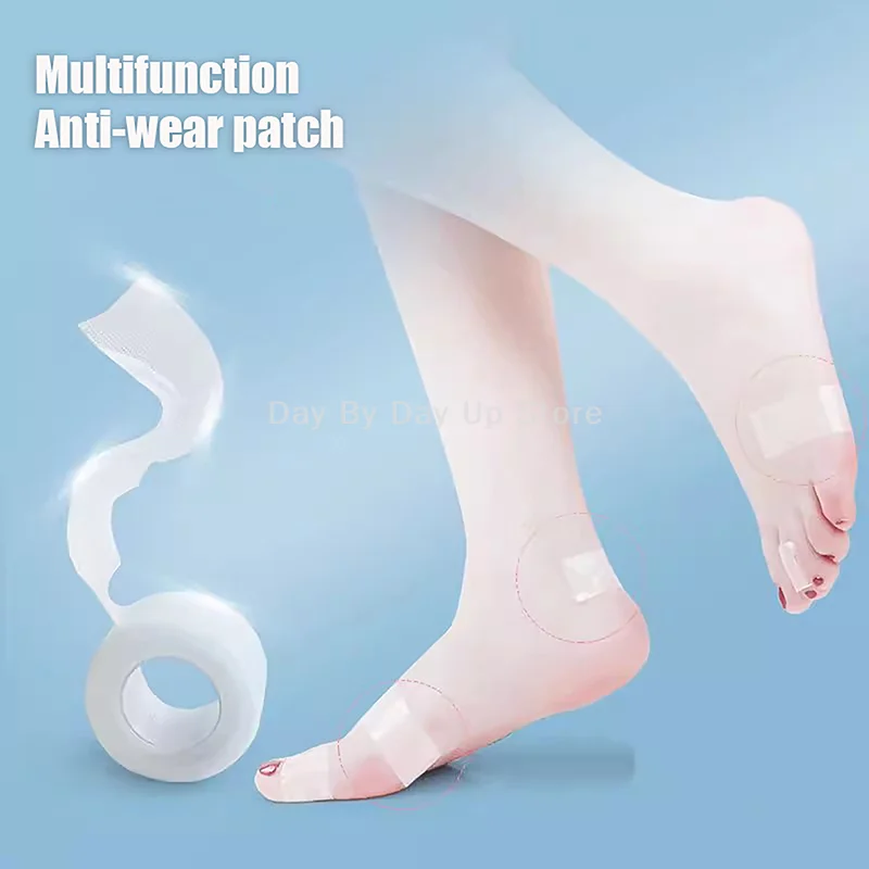 1 لفة شفافة غير مرئية مكافحة ارتداء الشريط تنفس المسيل للدموع لاصق ضمادة الطبية الجص كعب القدم ملصق الشريط #1