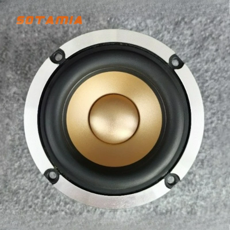 

SOTAMIA 1Pcs 3 Inch Full Range Speaker 4 / 8 Ohm 30-60W Rubber Edge Aerospace Magnetic Aluminum Basin Subwoofer HIFI Speaker