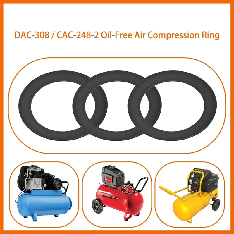 ABUL-3 個 DAC-308 ピストンリング職人用エアコンプレッサー DAC-308 K-0650 用、ポーターケーブル & エアコンプレッサー部品