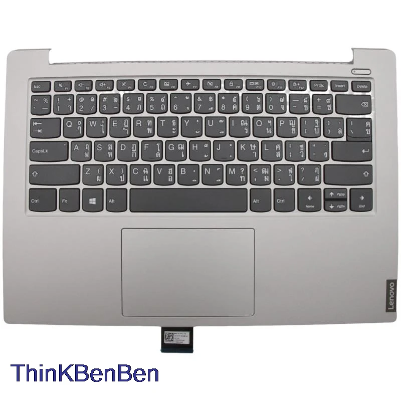 

TH Thai Platinum Grey Keyboard Upper Case Palmrest Shell Cover For Lenovo Ideapad S340 14 14IML 14IWL 14API 14IIL 5CB0S18407